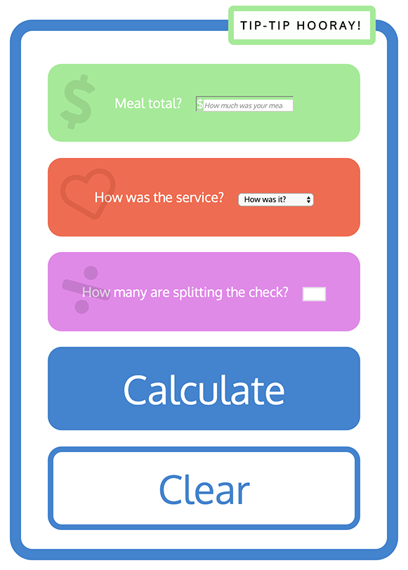 tip calculator javascript project